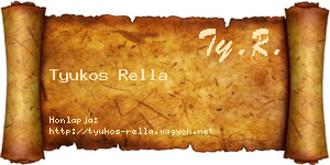 Tyukos Rella névjegykártya